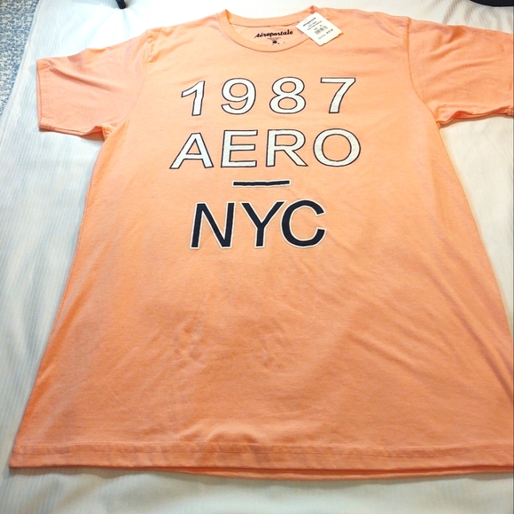 NWT Aeropostale Orange Short Sleeve Casual T Shirt Size XL - Picture 1 of 6